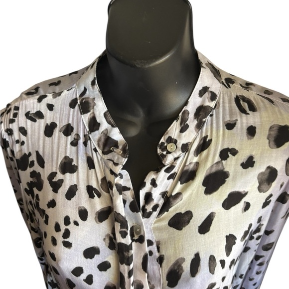 Cloth & Stone leopard print button down long sleeve maxi dress sz S - Picture 11 of 15